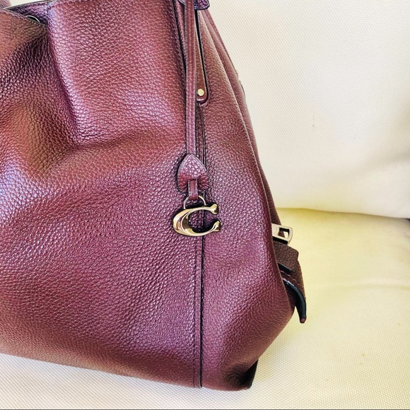 Coach Oxblood Gunmetal Dalton 31 Bag EUC - Picture 15 of 16